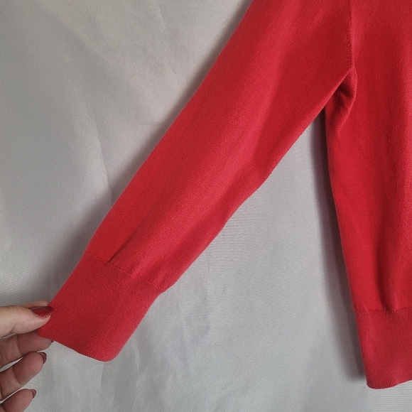 Patagonia Women's Button Front Red Sweater 3/4 Sleeve Organic Cotton Size XS - Picture 2 of 8